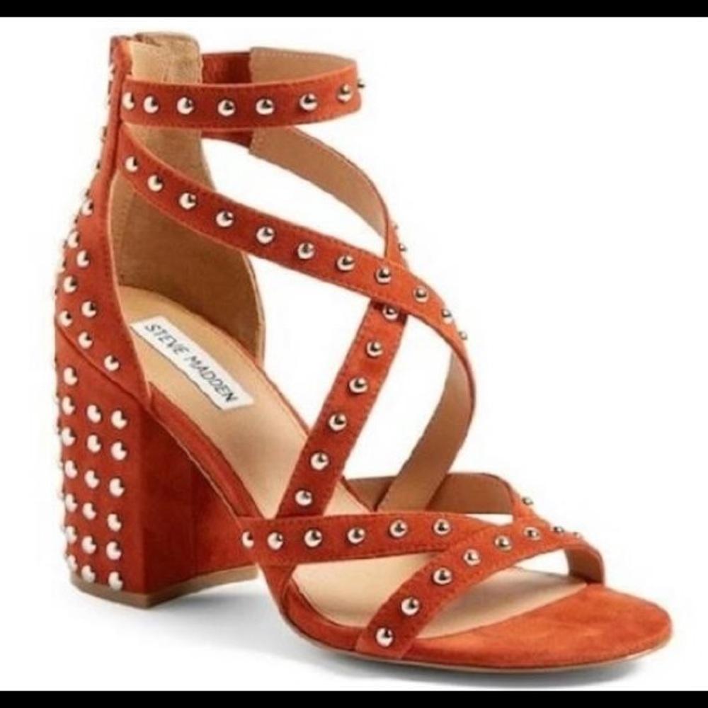 Steve Madden Sandal Fara Rust Suede